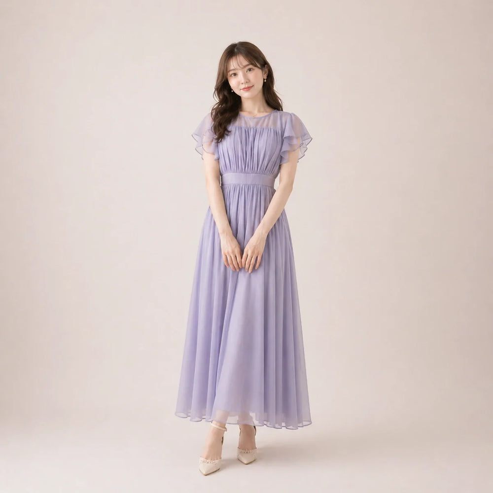 ロング丈ワンピースドレス
